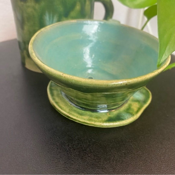 BIG LOOSE LEAF TEA SET HAND MADE POTTER CERAMIC - Picture 3 of 5